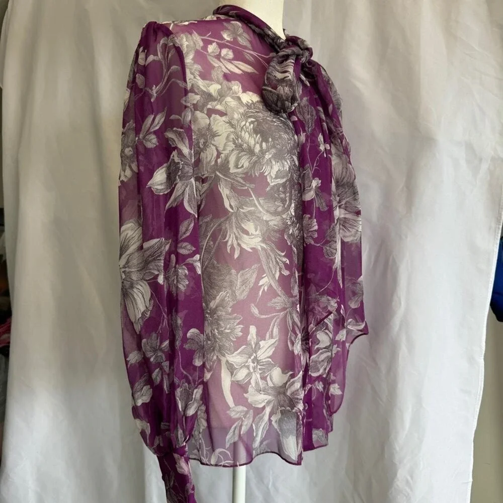 ERDEM‎ Floral Silk Blouse - Size 6
